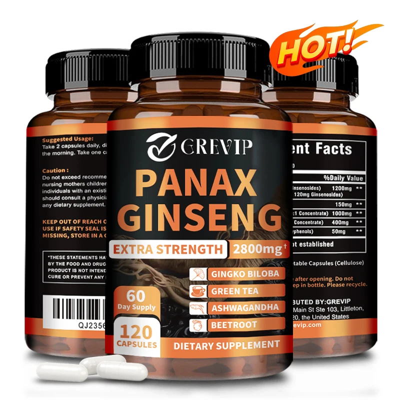 Panax Ginseng Supplement - Supports Increased Energy, Stamina & Performance, Muscle Strength, Non-GMO
Panax Ginseng Supplement - Supports Increased Energy, Stamina & Performance, Muscle Strength, Non-GMO