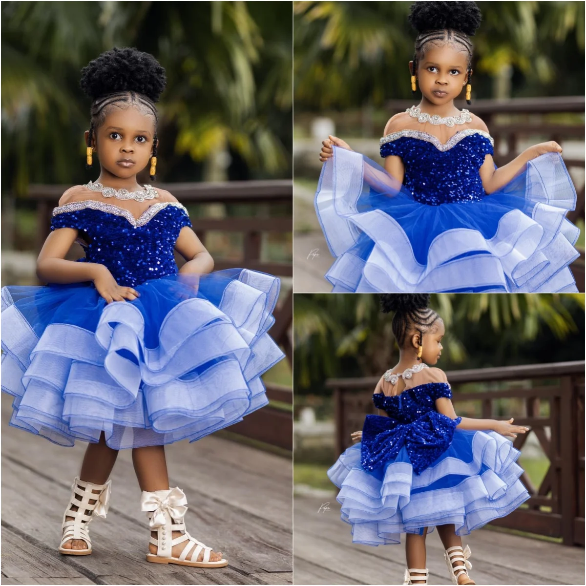 Blue Princess Flower Girl Dresses for Wedding Sequins Ruffles Knee Length Girl Kids Birthday Party First Communion Gowns
Blue Princess Flower Girl Dresses for Wedding Sequins Ruffles Knee Length Girl Kids Birthday Party First Communion Gowns