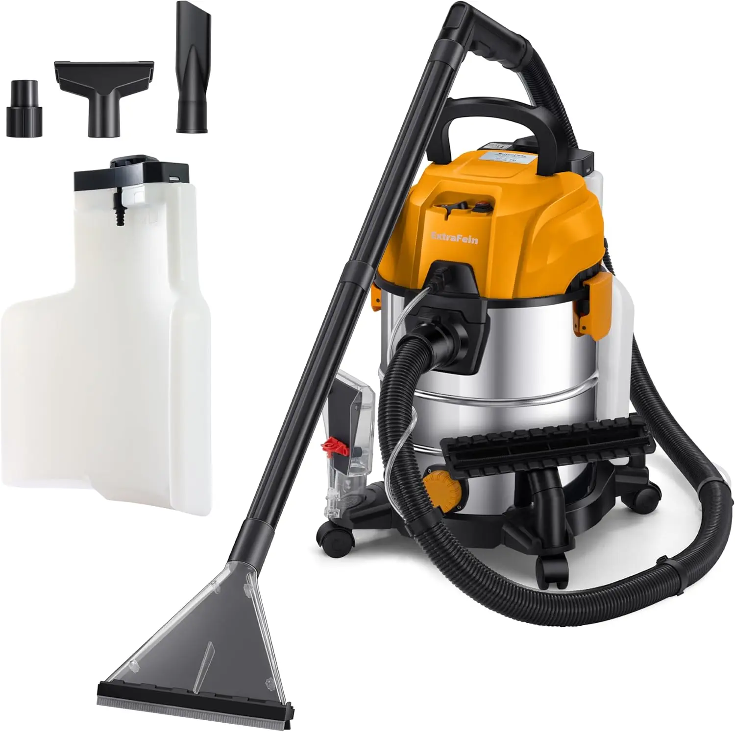 Shop Vacuum Wet and Dry, 6 Gallon 5.5 Peak HP, 3 in 1 Wet/Dry/Upholstery Shop Vac Carpet Extractor For Car Detailing, Stainless
Shop Vacuum Wet and Dry, 6 Gallon 5.5 Peak HP, 3 in 1 Wet/Dry/Upholstery Shop Vac Carpet Extractor For Car Detailing, Stainless