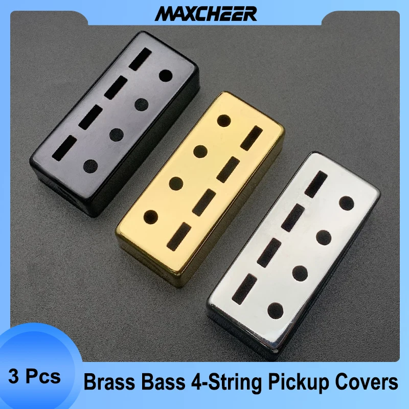 Brass Bass 4-String Humbucker Pickup Covers with Metal Spacers and Metal Slugs - Black-Chrome-Gold 68*29mm
Brass Bass 4-String Humbucker Pickup Covers with Metal Spacers and Metal Slugs - Black-Chrome-Gold 68*29mm