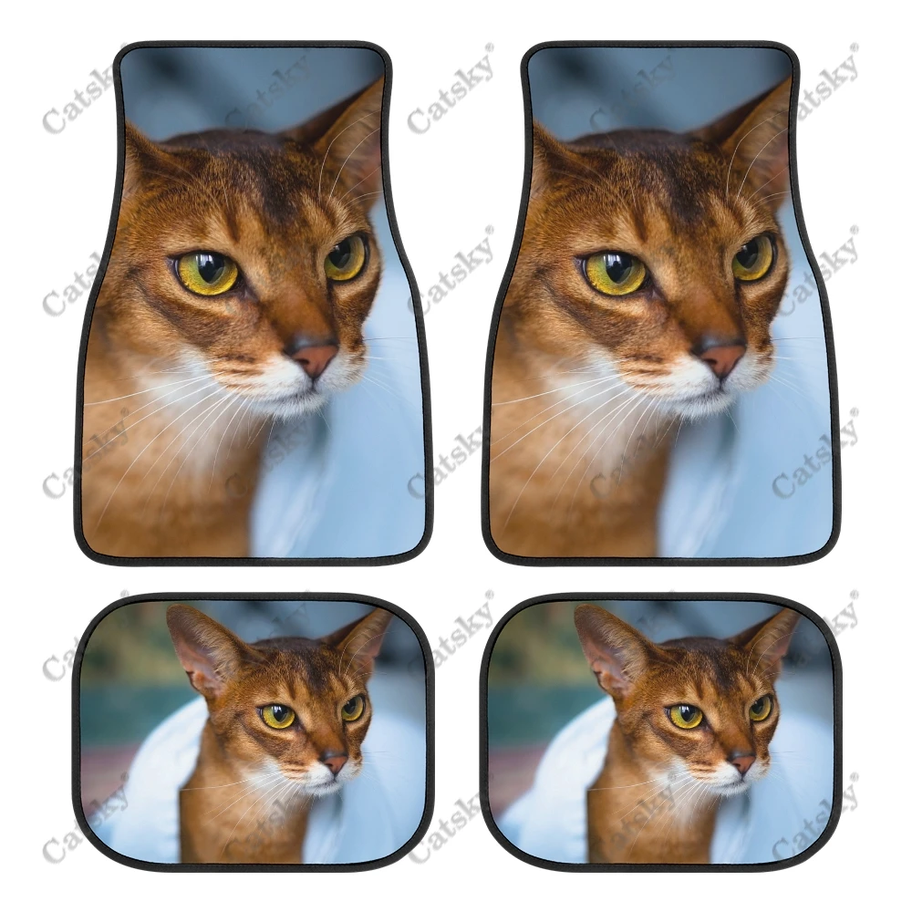 Cat Abyssinian Car Floor Mats Universal Interior Design Accessories Pattern All Weather Waterproof 4PCS Floor Mats
Cat Abyssinian Car Floor Mats Universal Interior Design Accessories Pattern All Weather Waterproof 4PCS Floor Mats