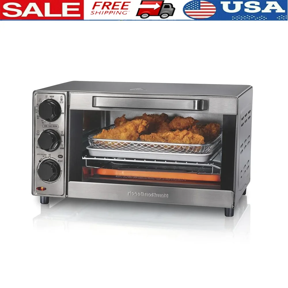Sure-Crisp Toaster Oven Air Fryer Combo with Metal Basket Bake Pan and Broil Rack 4 Slice Capacity Powerful Circulation Auto
Sure-Crisp Toaster Oven Air Fryer Combo with Metal Basket Bake Pan and Broil Rack 4 Slice Capacity Powerful Circulation Auto