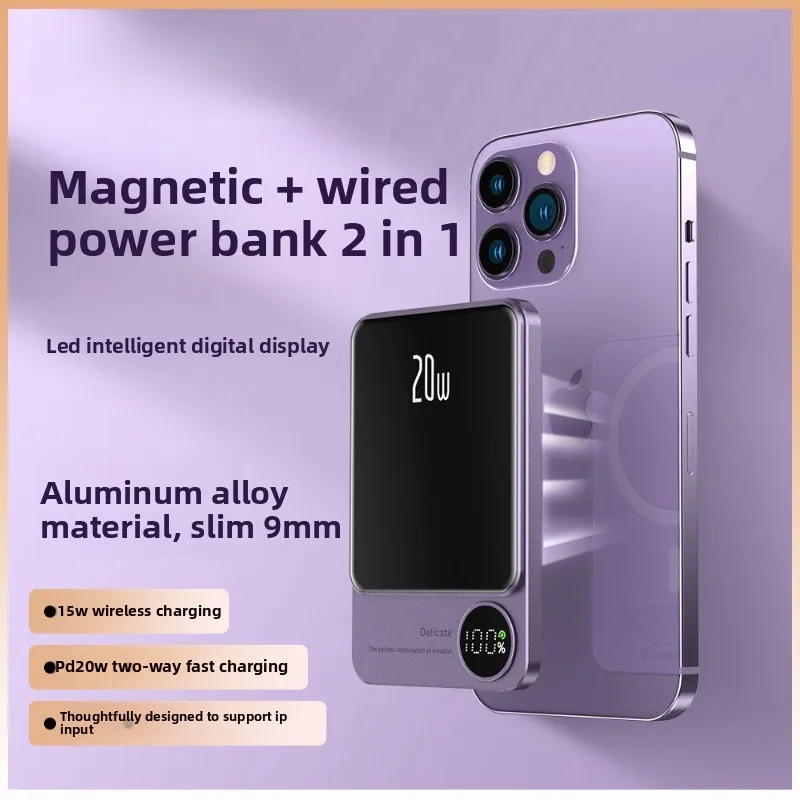 New 10000mAh Alloy Magnetic Powerbank Magnetic Power Bank Wireless Fast Charger for IPhone Samsung Backup Battery for Magsafe
New 10000mAh Alloy Magnetic Powerbank Magnetic Power Bank Wireless Fast Charger for IPhone Samsung Backup Battery for Magsafe
