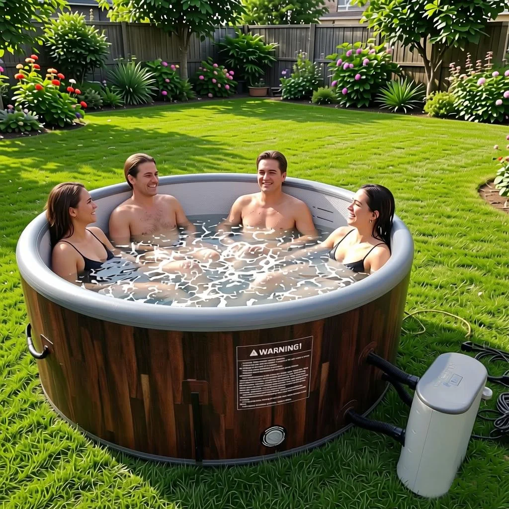 Inflatable Spa Jacuzzi Pool Round Shape 4-6 Persons Family Size Hot Spa Tub With Pump Outdoor
Inflatable Spa Jacuzzi Pool Round Shape 4-6 Persons Family Size Hot Spa Tub With Pump Outdoor