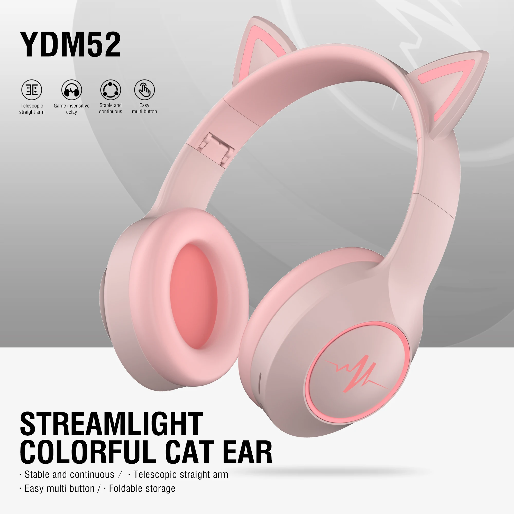 Cat's Ears Headset RGB Light Face TWS Headset Gradient New Headphone Pink Little Girl Earphone Gift Suitable for Any Phone VS P9
Cat's Ears Headset RGB Light Face TWS Headset Gradient New Headphone Pink Little Girl Earphone Gift Suitable for Any Phone VS P9