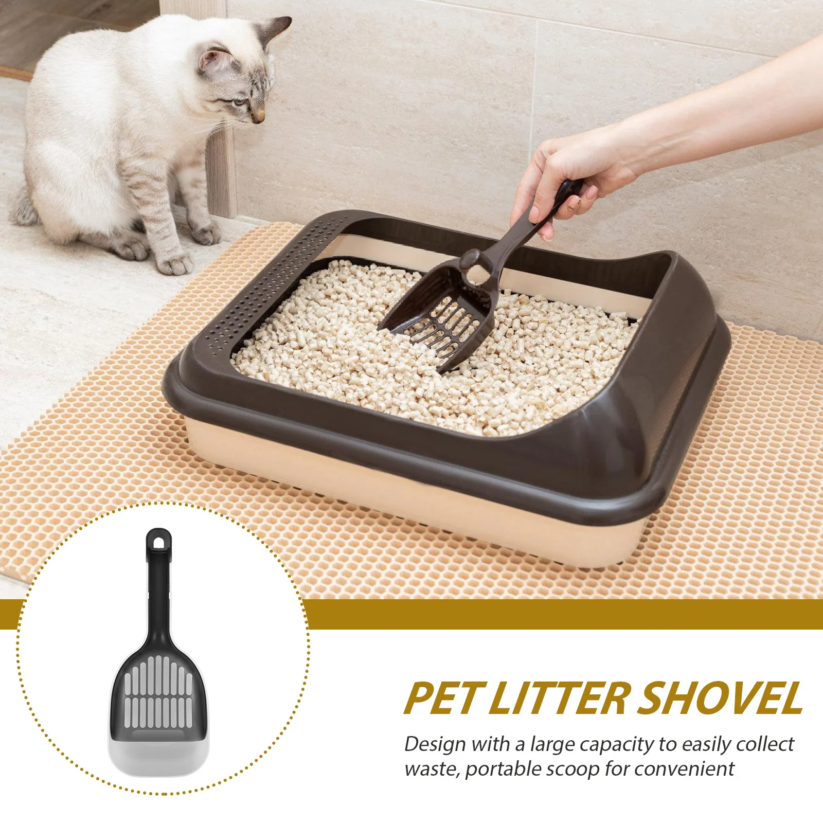 1 set Large Capacity Cat Scoop Shovel Sifting Design For Easy Cleaning Durable Pet Litter Scooper Reusable Plastic Household
1 set Large Capacity Cat Scoop Shovel Sifting Design For Easy Cleaning Durable Pet Litter Scooper Reusable Plastic Household