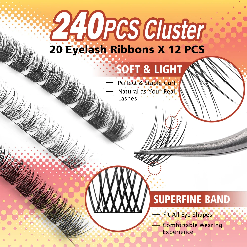 FinyDreamy 3D DIY Cluster Eyelash Extension Fluffy Dramatic Segmented Lashes Bundles Soft Volume Ribbon Strip Cosmetic
FinyDreamy 3D DIY Cluster Eyelash Extension Fluffy Dramatic Segmented Lashes Bundles Soft Volume Ribbon Strip Cosmetic