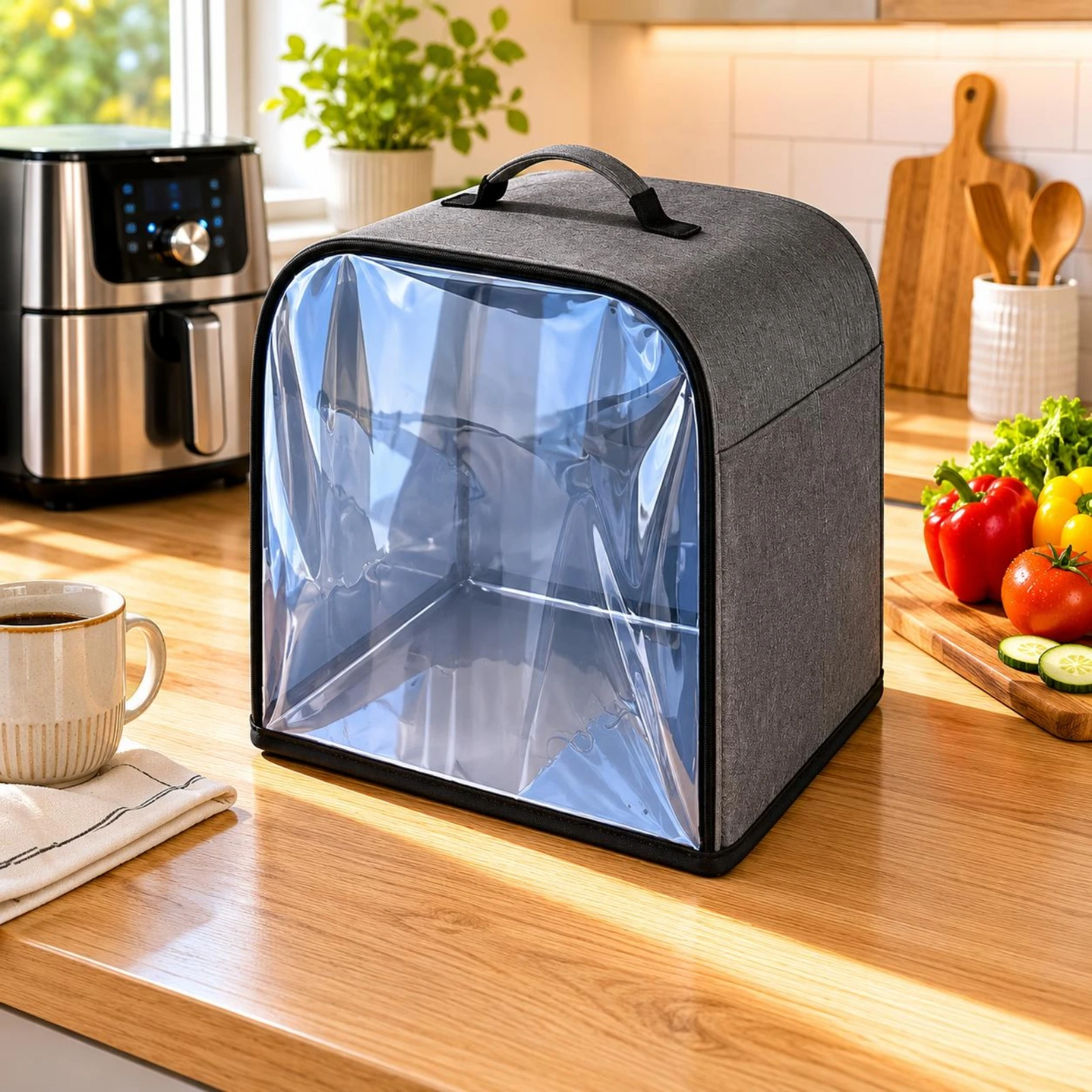 Air Fryer Cover Dustproof Waterproof Air Fryer Cover Appliance Safeguarding Case Carry Handle Black Edging
Air Fryer Cover Dustproof Waterproof Air Fryer Cover Appliance Safeguarding Case Carry Handle Black Edging
