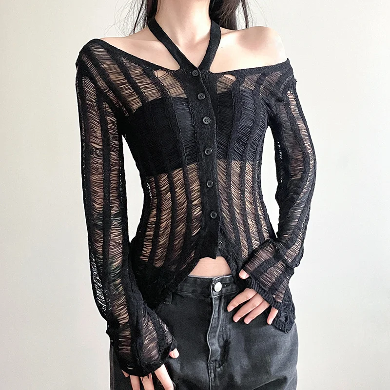 Women Sweater Cardigan Off Shoulder Solid Color Slimming Fit Light And Thin Woolen Top 2023 Hollow Perspective Lazy Sweater
Women Sweater Cardigan Off Shoulder Solid Color Slimming Fit Light And Thin Woolen Top 2023 Hollow Perspective Lazy Sweater