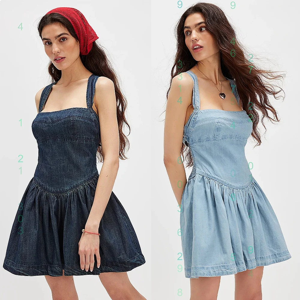 Sexy Backless Denim Dress for Women Summer High Waist Bodycon Midi Dresses Spring
Sexy Backless Denim Dress for Women Summer High Waist Bodycon Midi Dresses Spring