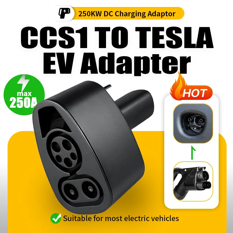 CCS1 to Tesla EV Adapter 400A DC Fast Charging Adaptor 175KW CCS Combo1 to TPC Convertor Compatible NACS Model 3 Y S X Car
CCS1 to Tesla EV Adapter 400A DC Fast Charging Adaptor 175KW CCS Combo1 to TPC Convertor Compatible NACS Model 3 Y S X Car