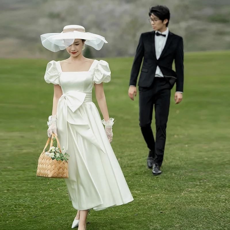Elegant Simple Short Wedding Dress for Registration And Ceremony Sweet Style Boned Skirt Slimming Long Sleeve Floor Length
Elegant Simple Short Wedding Dress for Registration And Ceremony Sweet Style Boned Skirt Slimming Long Sleeve Floor Length