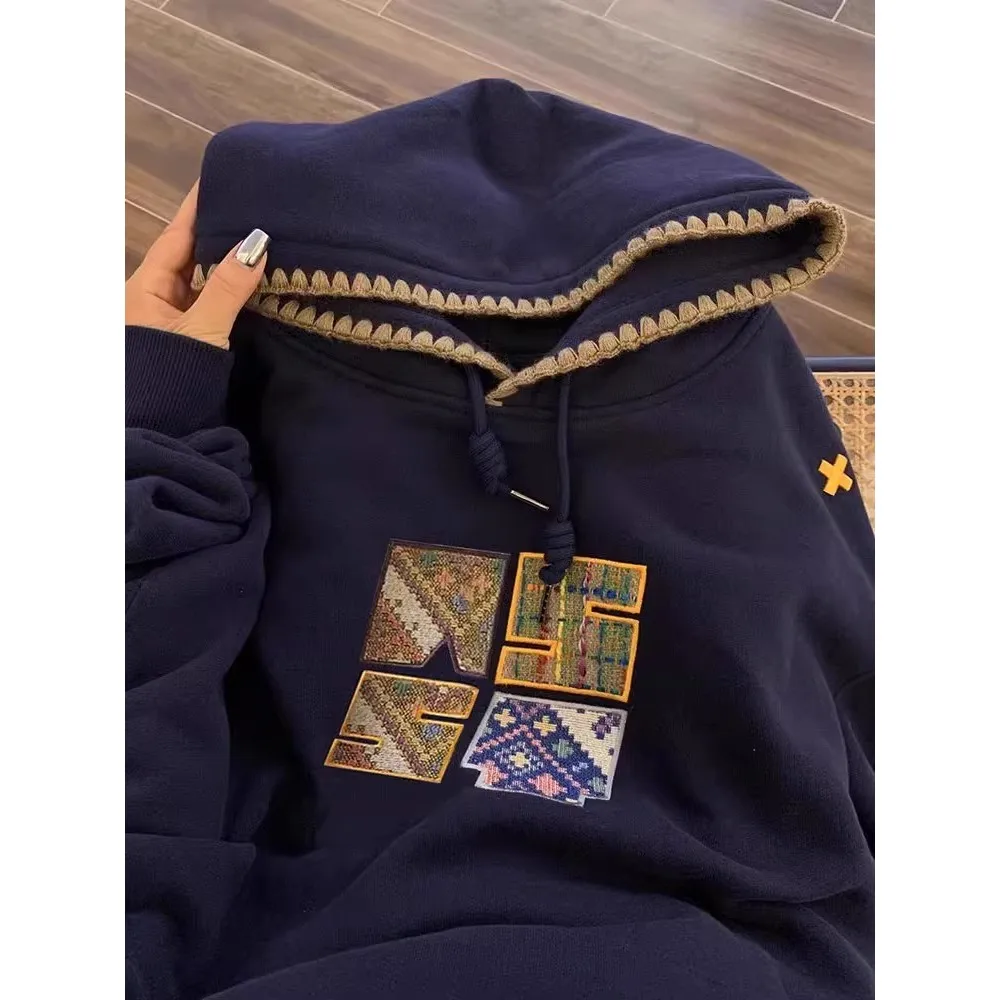 Модная толстовка оверсайз с вышитыми буквами, повседневная, в американском ретро-стиле, для пар, уличная одежда, с длинными рукавами, свободного кроя
Модная толстовка оверсайз с вышитыми буквами, повседневная, в американском ретро-стиле, для пар, уличная одежда, с длинными рукавами, свободного кроя