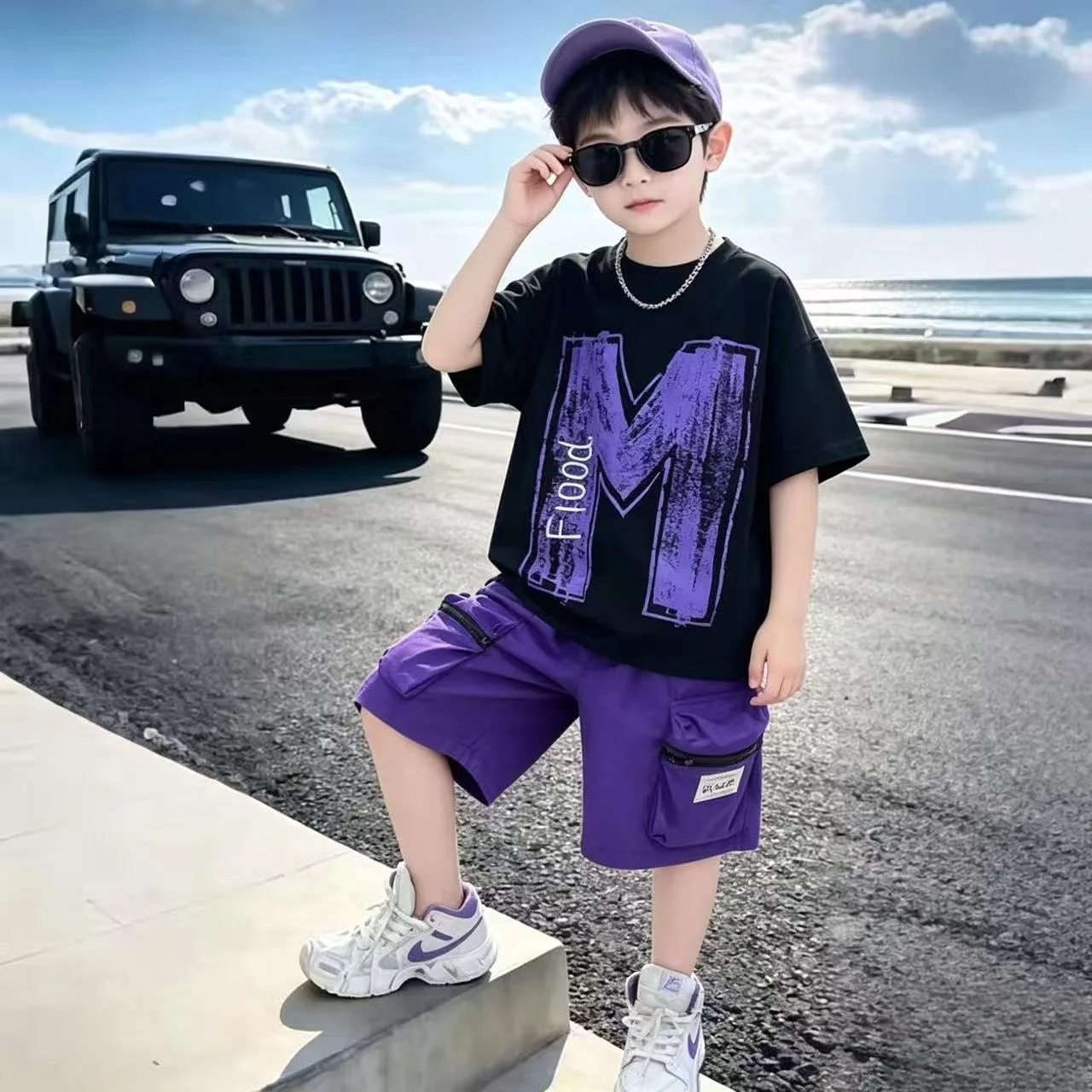 New Fashion Boys Outfit Set Summer Top And Bottom Clothing Suit Kids Children Letter Clothes Outerwear Age 5 6 7 8 9 11 13 14 Y
New Fashion Boys Outfit Set Summer Top And Bottom Clothing Suit Kids Children Letter Clothes Outerwear Age 5 6 7 8 9 11 13 14 Y