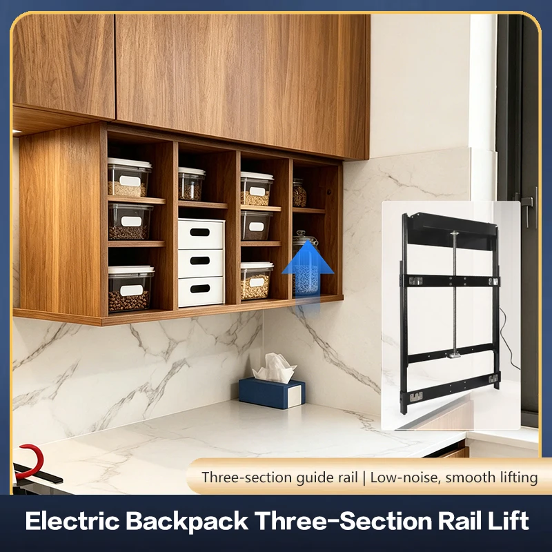 Electric Back Mounted Lift System Smart Remote Vertical Telescopic Three Section Rails For Kitchen Cabinet Durable
Electric Back Mounted Lift System Smart Remote Vertical Telescopic Three Section Rails For Kitchen Cabinet Durable
