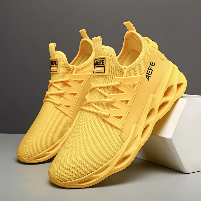 Yellow Men's Blade Running Shoes Comfortable Lightweight Casual Sneakers Man Mesh Breathable Sports Shoes For Men Big Size 40-47
Yellow Men's Blade Running Shoes Comfortable Lightweight Casual Sneakers Man Mesh Breathable Sports Shoes For Men Big Size 40-47