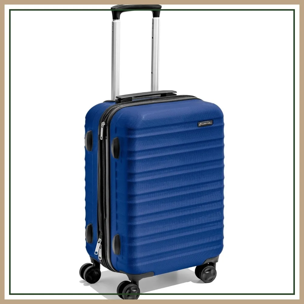 Lightweight Hardside Carry-On Luggage, 20-21 Inch Expandable Spinner with 4 Wheels, Navy Blue
Lightweight Hardside Carry-On Luggage, 20-21 Inch Expandable Spinner with 4 Wheels, Navy Blue