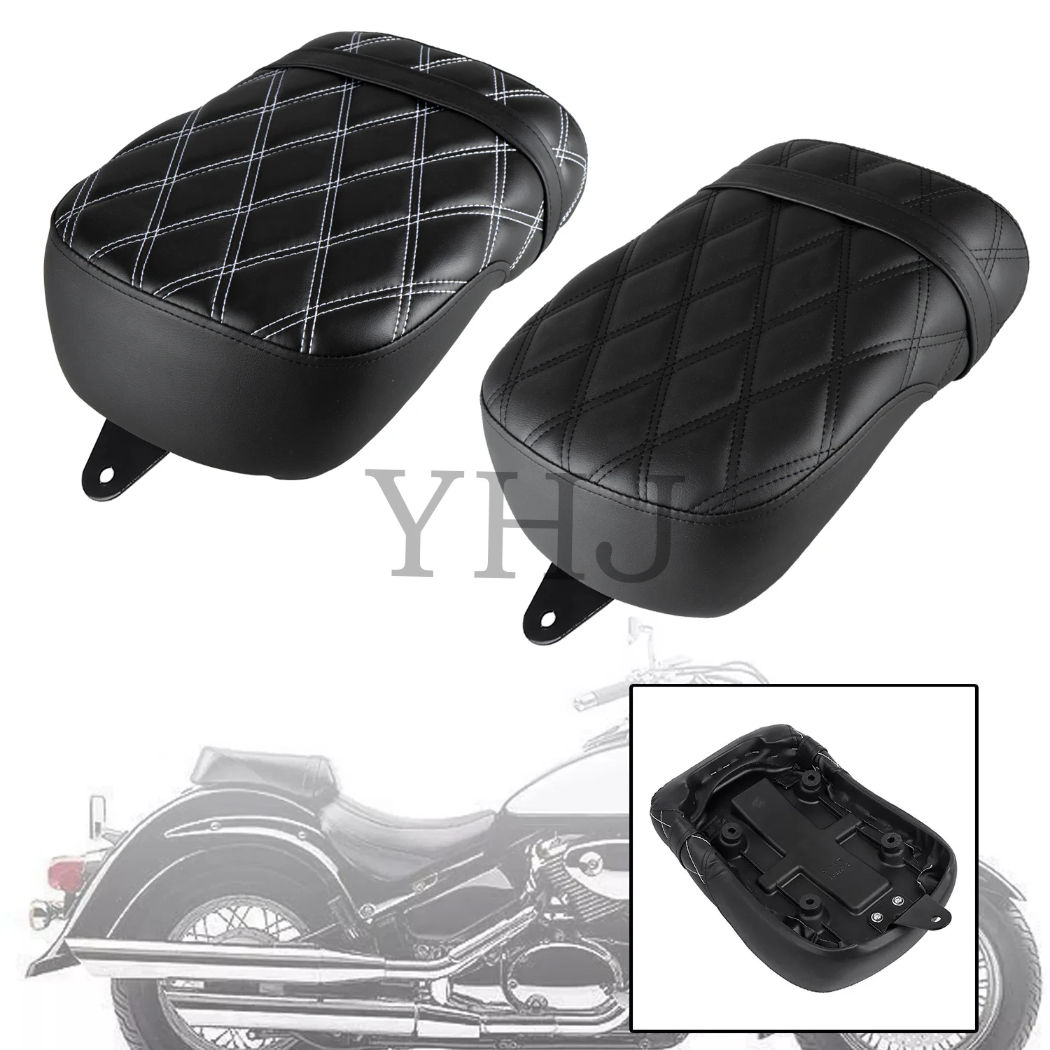 Motorcycle Rear Passenger Seat Cushion For Suzuki Intruder Volusia 800 2001-2004 Boulevard C50 2004-2013 Black PU Leather
Motorcycle Rear Passenger Seat Cushion For Suzuki Intruder Volusia 800 2001-2004 Boulevard C50 2004-2013 Black PU Leather