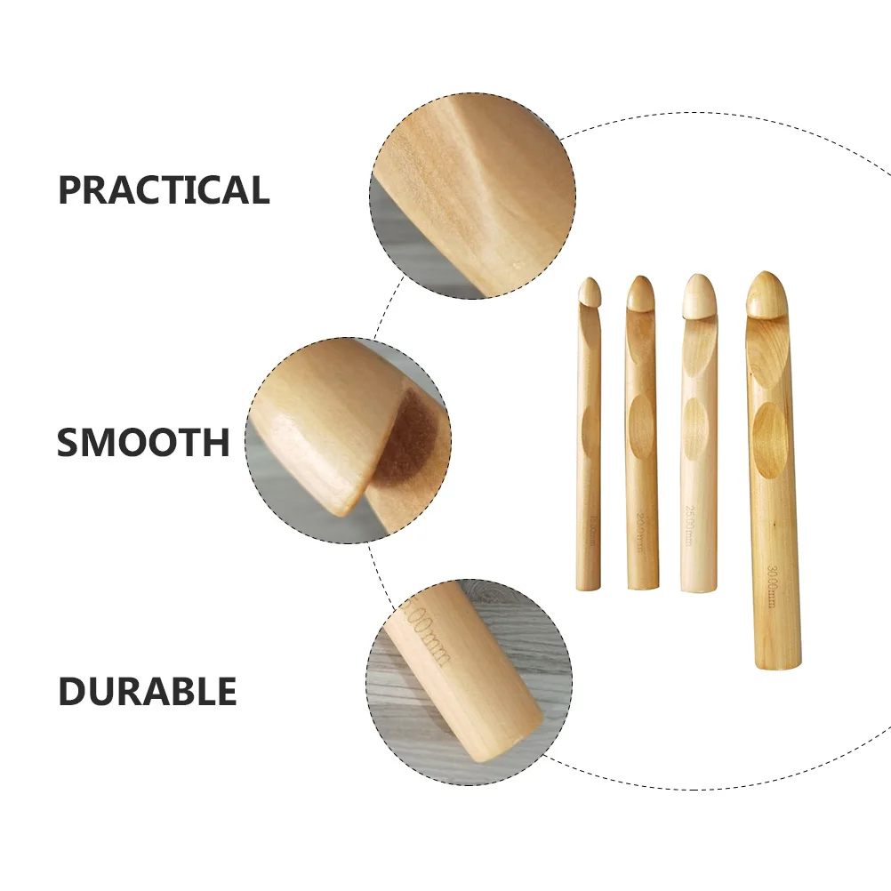 4Pcs Wooden Crochet Needles Smooth Glide Break Resistant DIY Knitting Accessories Perfect Gift for Mom Friends Craft Lovers
4Pcs Wooden Crochet Needles Smooth Glide Break Resistant DIY Knitting Accessories Perfect Gift for Mom Friends Craft Lovers