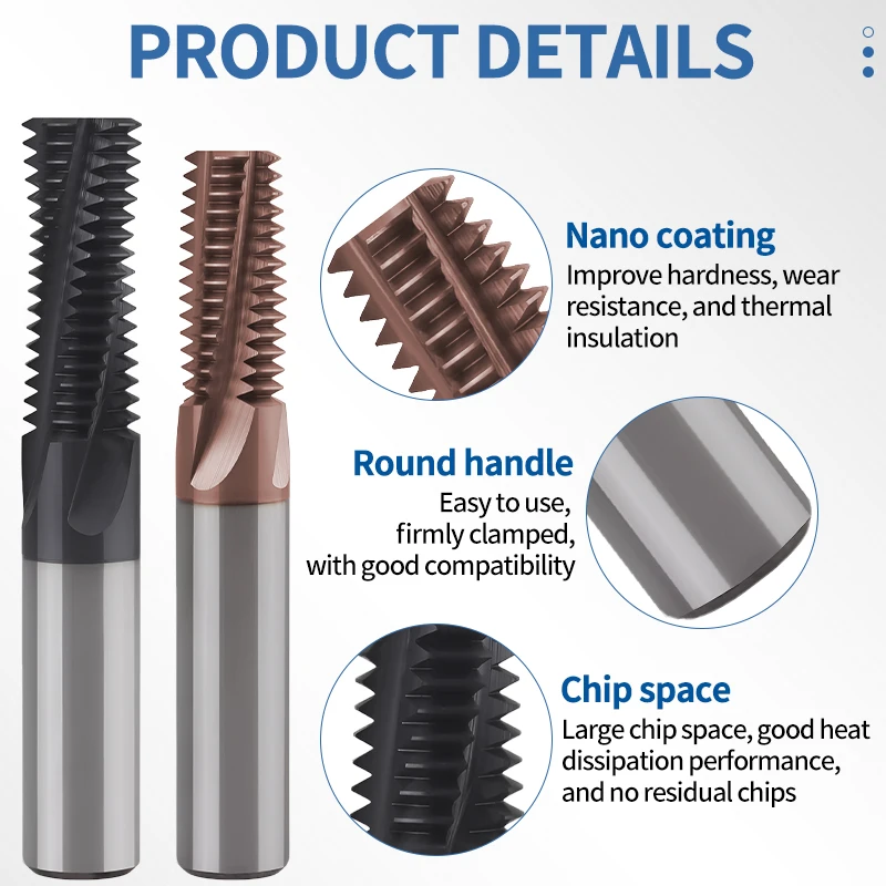 UFS TAP CNC Machine Carbide Tungsten Steel Full Thread Milling cutter NPT BSP(G) BSPT(PT.RC) 1/16 1/8 1/4 3/8 1/2 3/4 1''-- Mill
UFS TAP CNC Machine Carbide Tungsten Steel Full Thread Milling cutter NPT BSP(G) BSPT(PT.RC) 1/16 1/8 1/4 3/8 1/2 3/4 1''-- Mill