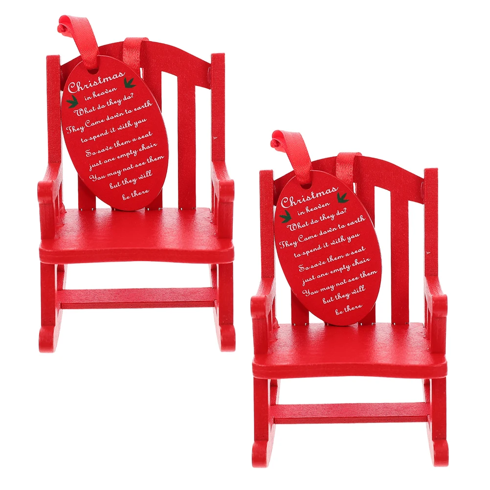 2pcs Mini Rocking Chair Pendant Wooden Christmas Decorations DIY Home Festive Hanging Ornaments Xmas Tree Adornment
2pcs Mini Rocking Chair Pendant Wooden Christmas Decorations DIY Home Festive Hanging Ornaments Xmas Tree Adornment