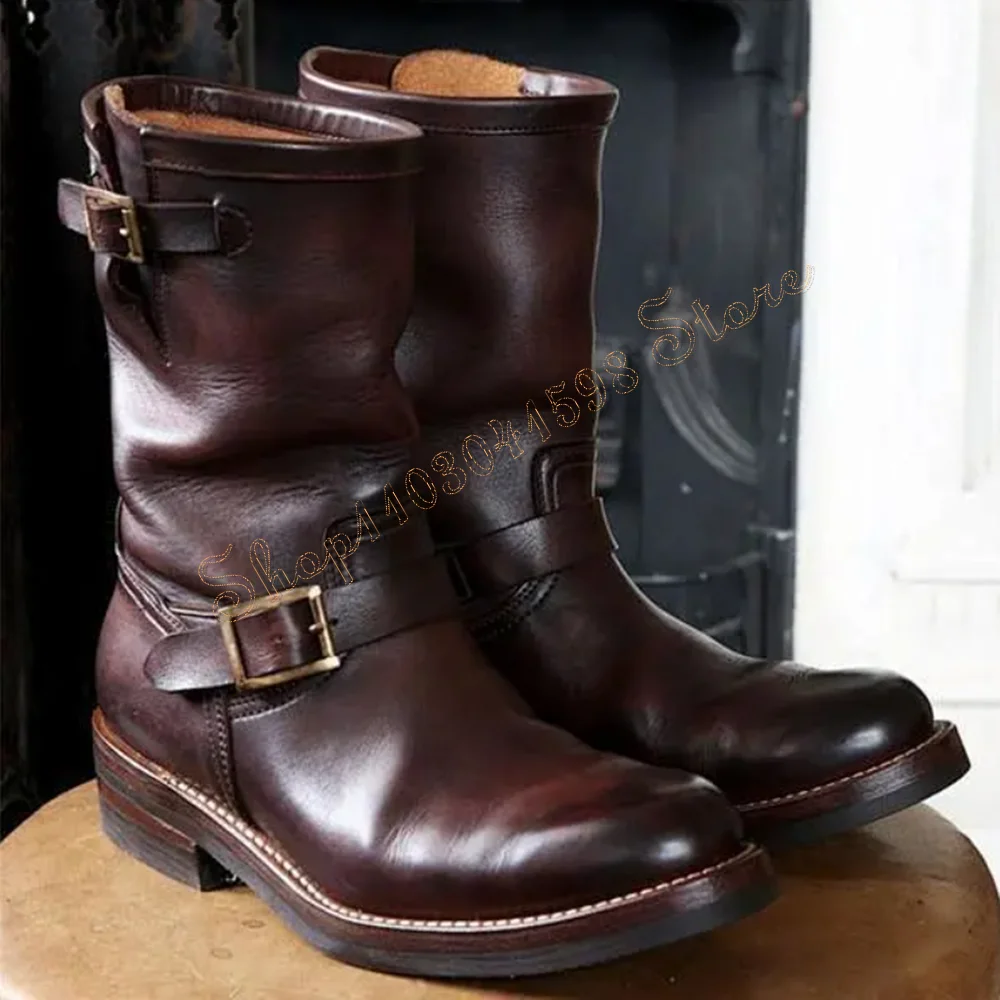 Brown Slip on Fleece Boots Buckle Decor Thick Heel Matte Leather High Heel Shoes for Women Heels 2024 New Zapatos Para Mujere
Brown Slip on Fleece Boots Buckle Decor Thick Heel Matte Leather High Heel Shoes for Women Heels 2024 New Zapatos Para Mujere