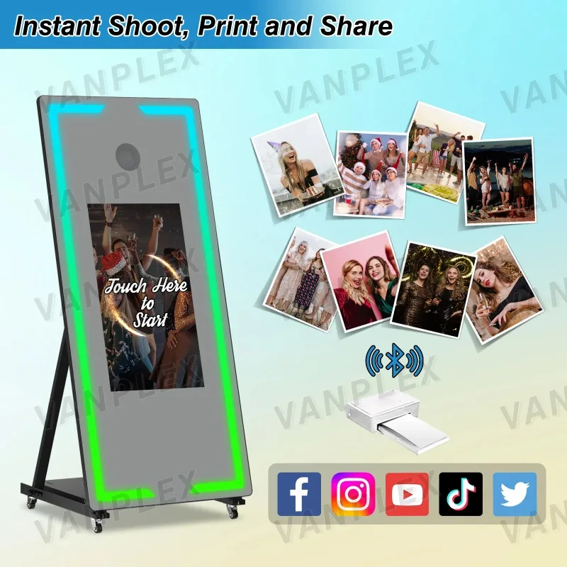 【Hot Sale】32 43 Inch Magic Mirror Photo Booth Touch Screen Selfie Booth With Ring Light LED Frame For Wedding Party Event Photog
【Hot Sale】32 43 Inch Magic Mirror Photo Booth Touch Screen Selfie Booth With Ring Light LED Frame For Wedding Party Event Photog