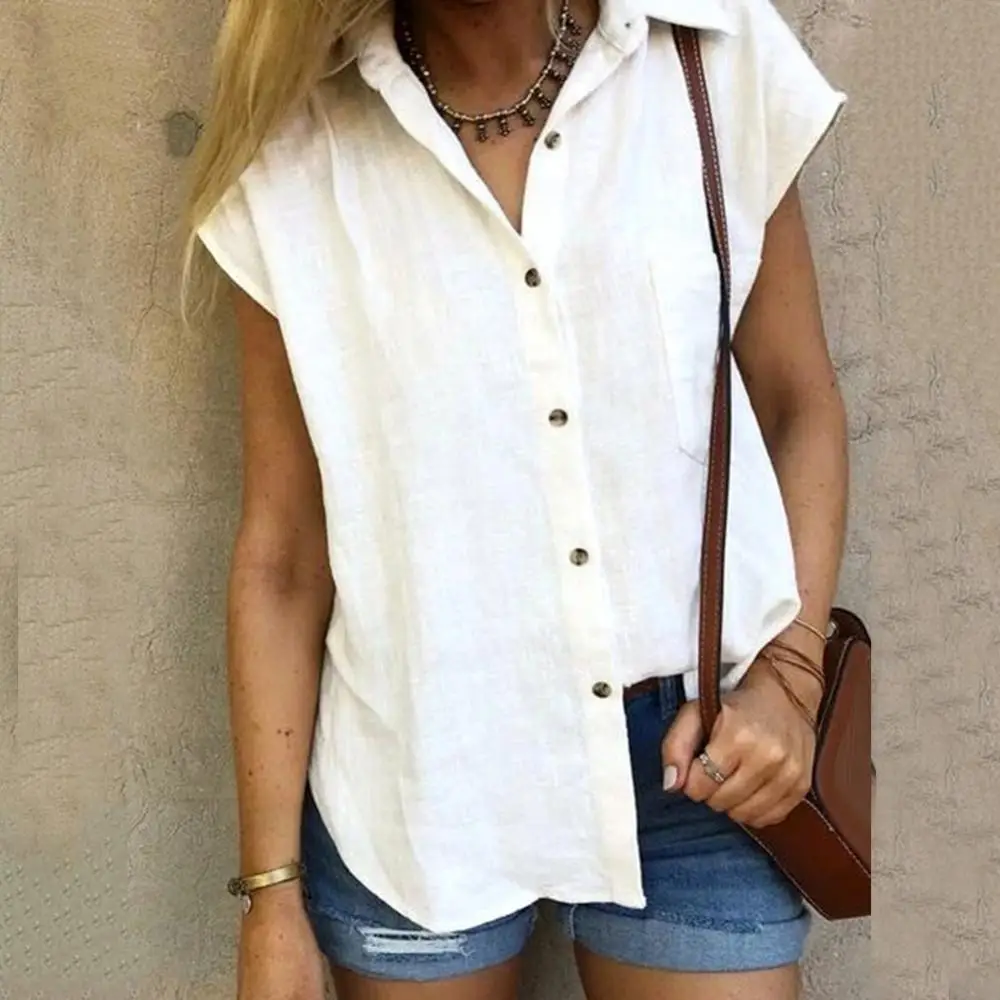 Women Short Sleeve Button Shirts Vintage Solid Harajuku Loose Blouses and Tops Casual Ladies Cotton Shirts Tunic Oversize
Women Short Sleeve Button Shirts Vintage Solid Harajuku Loose Blouses and Tops Casual Ladies Cotton Shirts Tunic Oversize