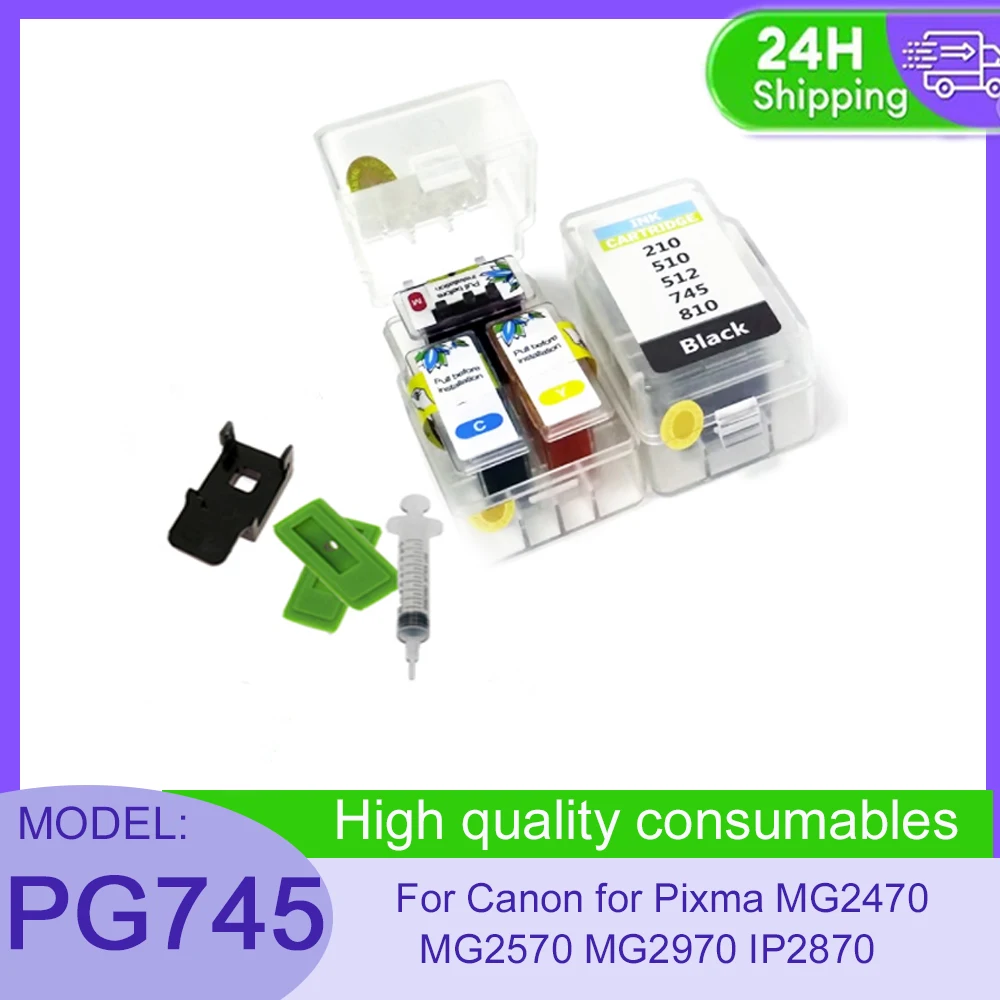 Vilaxh PG745 CL746 Smart Cartridge Refill Kit 745XL 746XL PG745 CL746 Cartridge For Canon for Pixma MG2470 MG2570 MG2970 IP2870
Vilaxh PG745 CL746 Smart Cartridge Refill Kit 745XL 746XL PG745 CL746 Cartridge For Canon for Pixma MG2470 MG2570 MG2970 IP2870