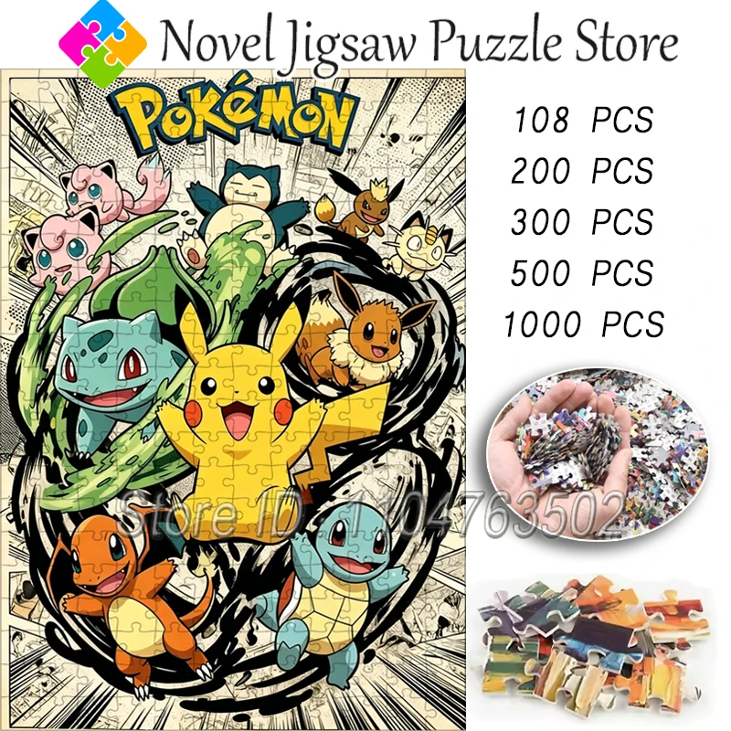 Pokemon Characters Puzzles Japanese Anime Cartoon Jigsaw Puzzle Adult Stress Relieving Toys Children's Handmade Gifts
Pokemon Characters Puzzles Japanese Anime Cartoon Jigsaw Puzzle Adult Stress Relieving Toys Children's Handmade Gifts
