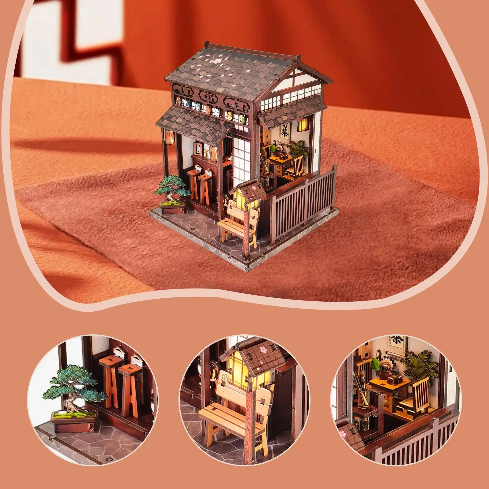 Miniature House Kit, Gift DIY Miniature Dollhouse Kits, Wooden Crafts, Wood Tea House
Miniature House Kit, Gift DIY Miniature Dollhouse Kits, Wooden Crafts, Wood Tea House