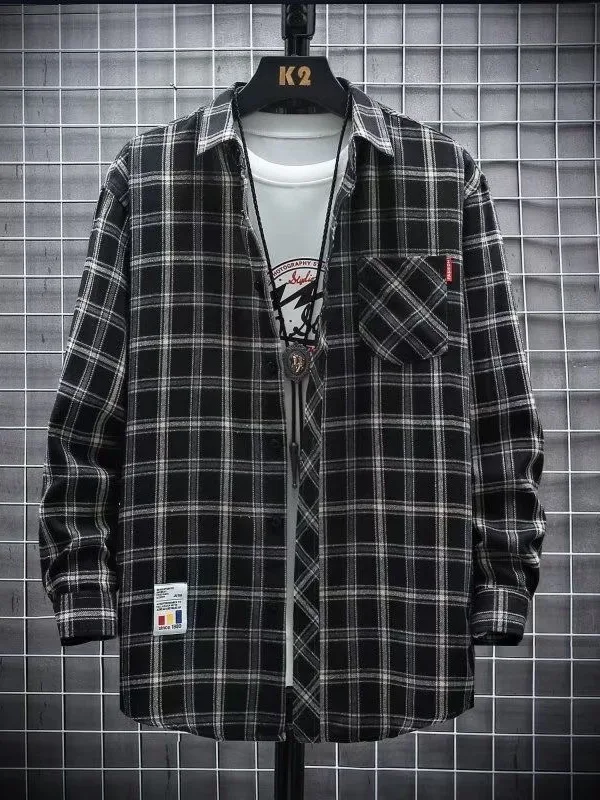Teenage Cotton Casual irt Men's Slim Fit Faionable Spring Autumn Plaid irt Haome Thin Outerwear Stand Edition Print
Teenage Cotton Casual irt Men's Slim Fit Faionable Spring Autumn Plaid irt Haome Thin Outerwear Stand Edition Print