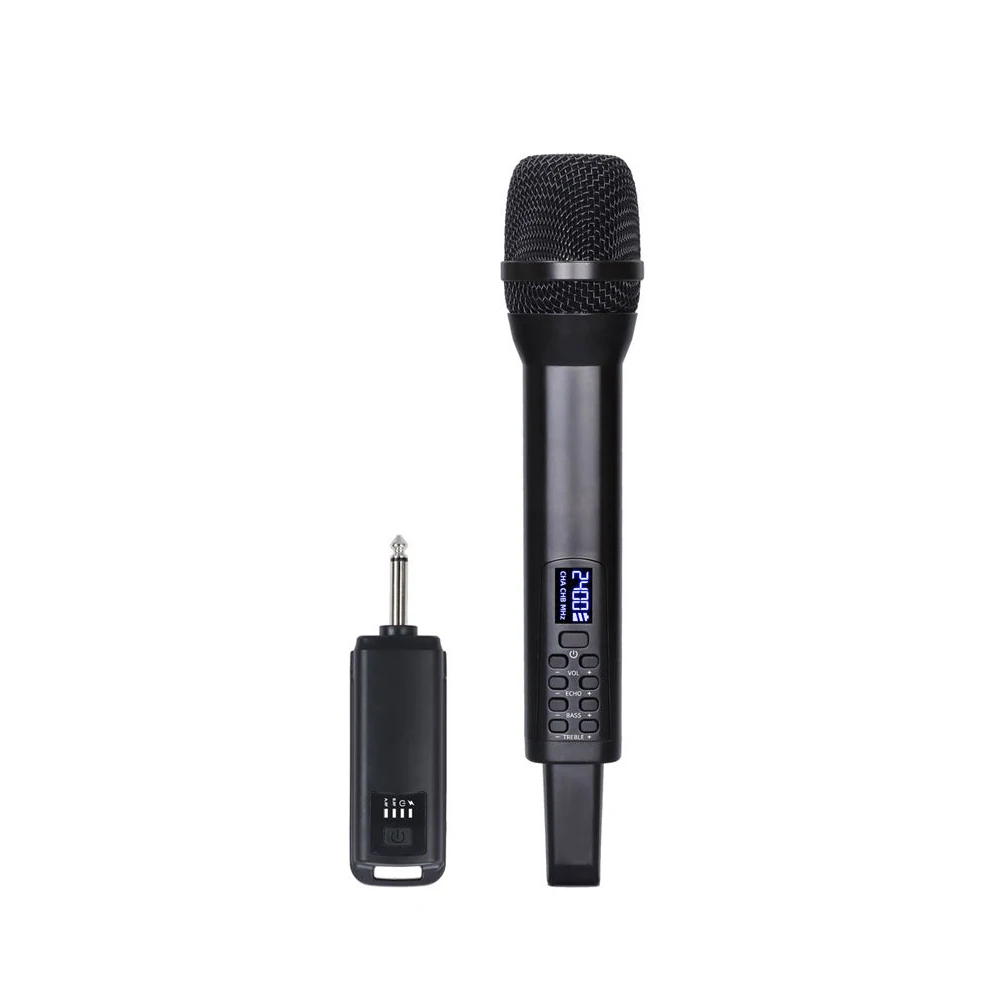 Portable 2.4G Rechargeable Single Channel Wireless Dynamic Handheld Microphone System For Singing