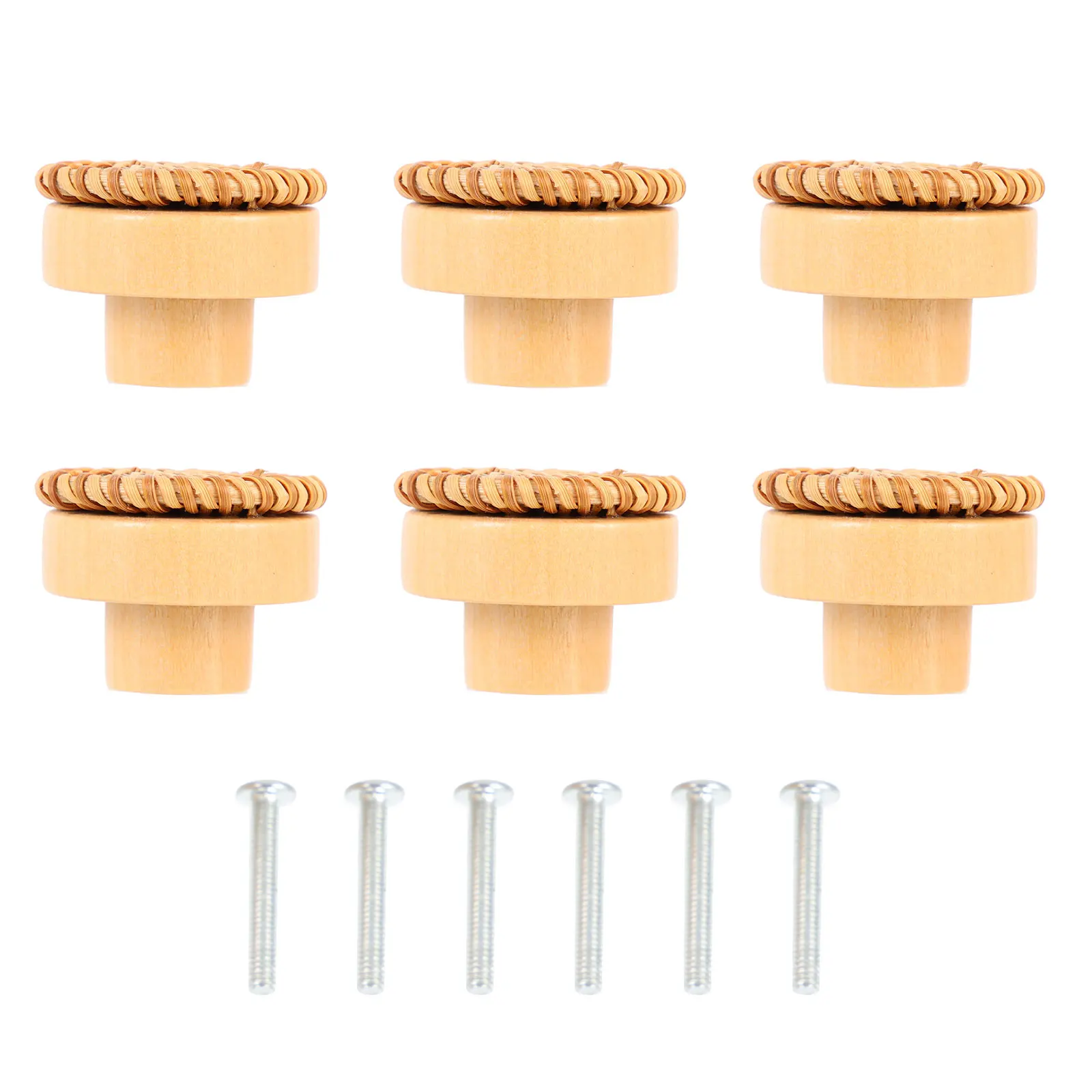 6 set Rattan Wooden Drawer Knob Vintage Cabinet Handles Wardrobe Kitchen Bohemian Smooth Furniture Transformation
6 set Rattan Wooden Drawer Knob Vintage Cabinet Handles Wardrobe Kitchen Bohemian Smooth Furniture Transformation