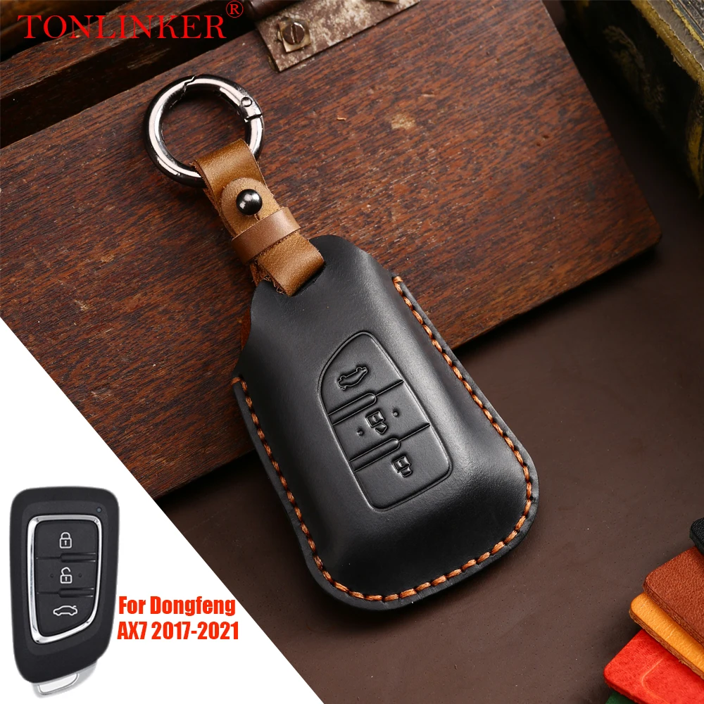 TONLINKER Car Dedicated Leather Key Case For Dongfeng AX7 2017-2021 Holder Shell Remote Cover Car Styling Keychain Accessories
TONLINKER Car Dedicated Leather Key Case For Dongfeng AX7 2017-2021 Holder Shell Remote Cover Car Styling Keychain Accessories