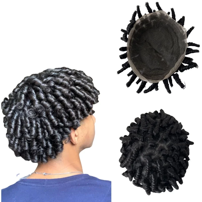 Brazilian Virgin Human Hair Replacement #1b Off Black Color Spiral Curl Toupee 8x10 Full Lace Units Soft Dreadlcoks for Black Me
Brazilian Virgin Human Hair Replacement #1b Off Black Color Spiral Curl Toupee 8x10 Full Lace Units Soft Dreadlcoks for Black Me