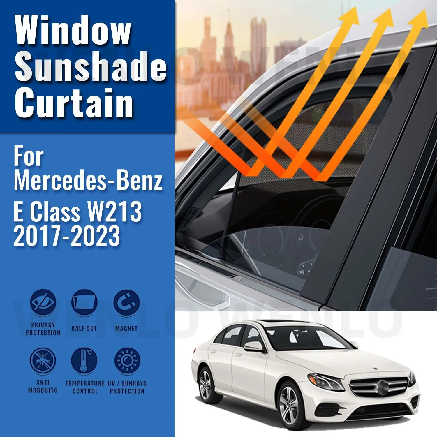 For Mercedes Benz E Class W213 2017-2023 Magnetic Car Sunshade Front Windshield Frame Curtain Rear Side Window Sun Shade Visor
For Mercedes Benz E Class W213 2017-2023 Magnetic Car Sunshade Front Windshield Frame Curtain Rear Side Window Sun Shade Visor