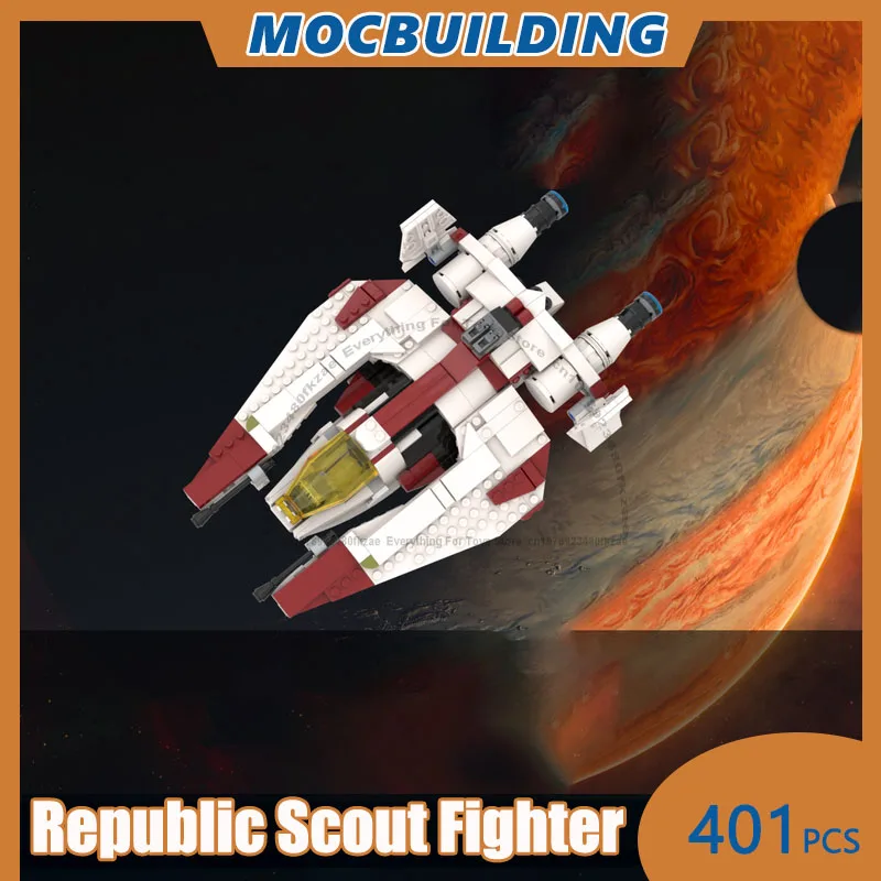 Republic Scout Fighter Model MOC Building Blocks DIY Assemble Bricks Space Collection Creative Educational Toys Gifts 401PCS
Republic Scout Fighter Model MOC Building Blocks DIY Assemble Bricks Space Collection Creative Educational Toys Gifts 401PCS