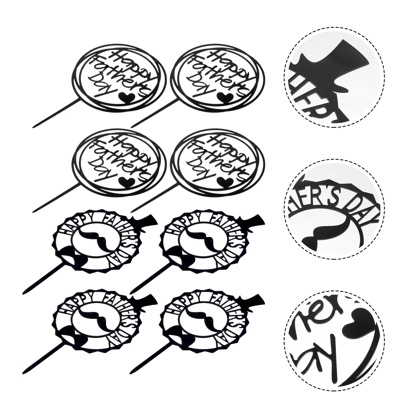 8 Pcs Cake Topper Decoration Insert Baby Ornament Father's Day Dessert Acrylic Baking Decorations
8 Pcs Cake Topper Decoration Insert Baby Ornament Father's Day Dessert Acrylic Baking Decorations
