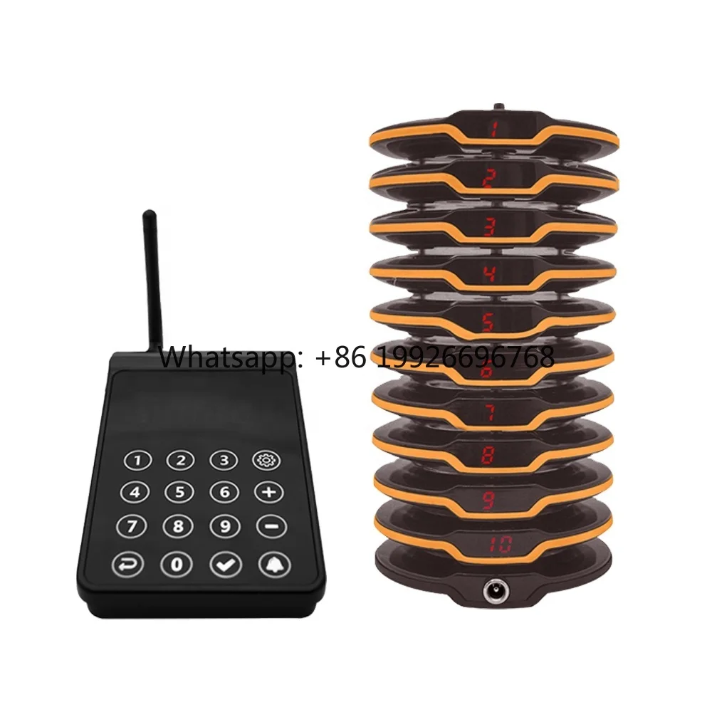 Wireless Vibrate Calling Buzzer System Waterproof Restaurant Cafe Order Queue Table Food Beeper
Wireless Vibrate Calling Buzzer System Waterproof Restaurant Cafe Order Queue Table Food Beeper
