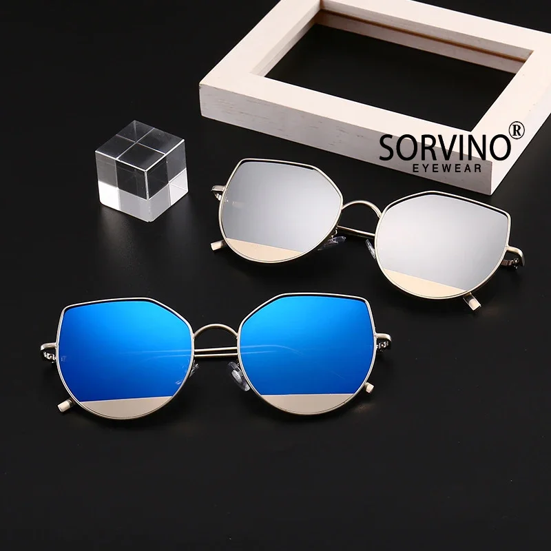 Retro Cat Eye Sunglasses Pilot Men Women Metal Frame Classic Sun Glasses Trend Mirror Silver Blue Lens Polygon Shades Eyewear
Retro Cat Eye Sunglasses Pilot Men Women Metal Frame Classic Sun Glasses Trend Mirror Silver Blue Lens Polygon Shades Eyewear