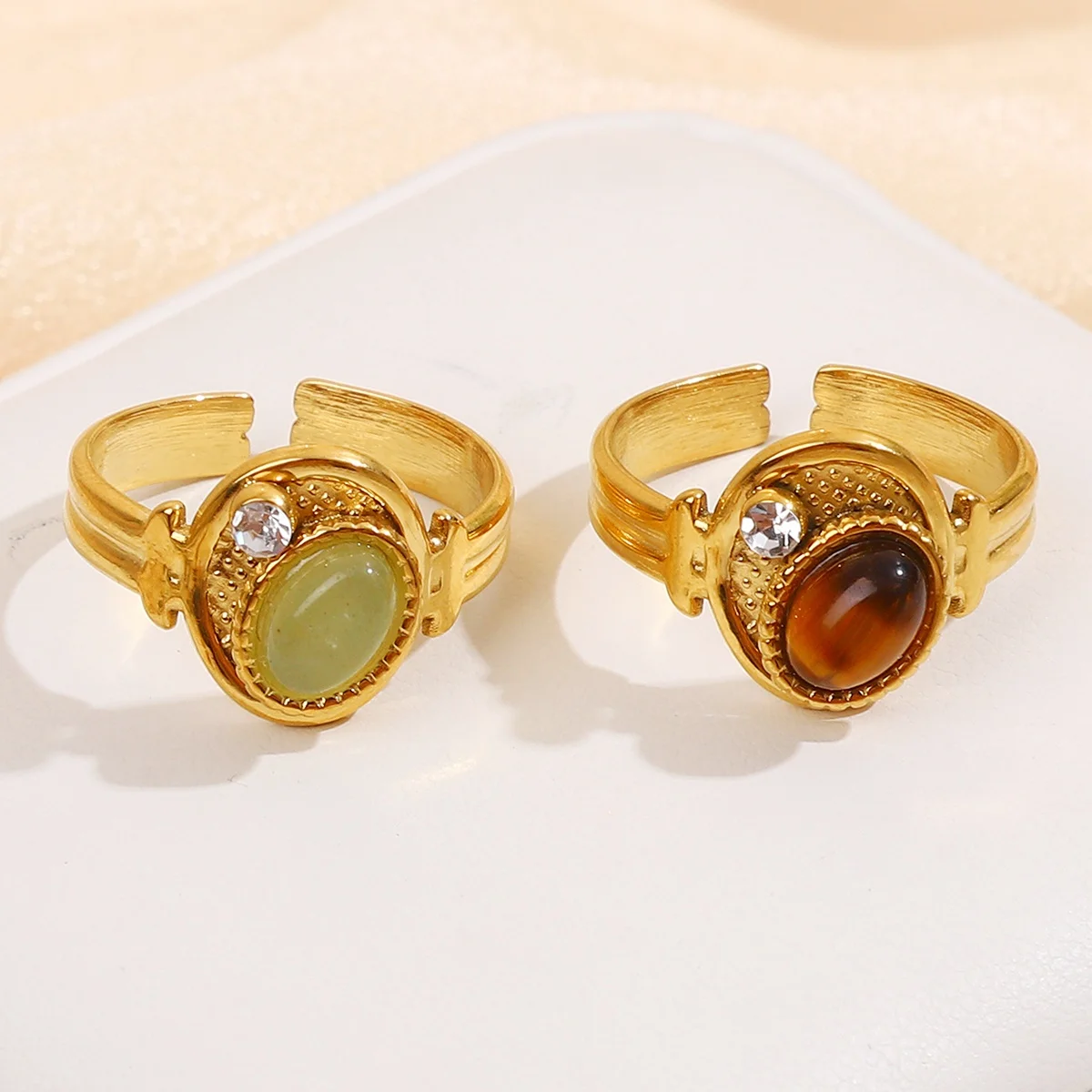 Boho Exquisite Zircon Rings For Women Bohemian Oval Natural Stones Stainless Steel Wedding Engagement Ring Fashion Jewelry
Boho Exquisite Zircon Rings For Women Bohemian Oval Natural Stones Stainless Steel Wedding Engagement Ring Fashion Jewelry
