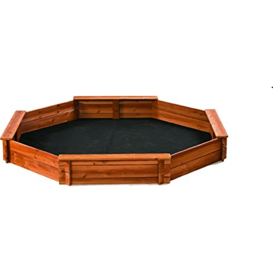 Octagon Wooden Cedar Sand Box w Seat Boards Eco-Friendly Cover Ground Liner 84 X 78 x 9 3/4 Boards Easy DIY Assembly Holds 800+
Octagon Wooden Cedar Sand Box w Seat Boards Eco-Friendly Cover Ground Liner 84 X 78 x 9 3/4 Boards Easy DIY Assembly Holds 800+