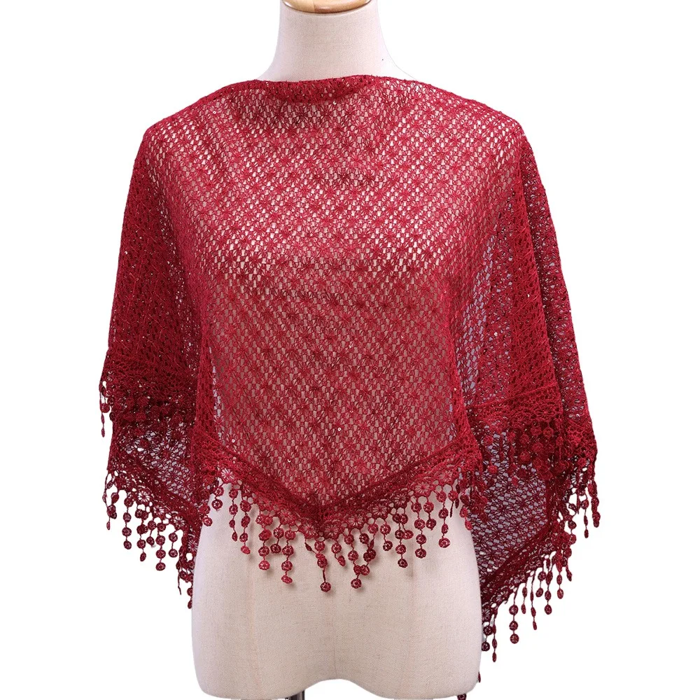 Breathable Tassels Lace Head Scarf Polyester Elegant Lace Flower Sequin Decor Scarf Triangular Women's Scarf Shawl Bridal
Breathable Tassels Lace Head Scarf Polyester Elegant Lace Flower Sequin Decor Scarf Triangular Women's Scarf Shawl Bridal