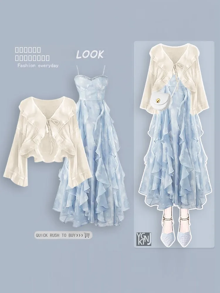 Комплект из двух предметов для похудения с цветочным принтом, модное молодежное накидка, летнее платье, повседневный шикарный женский ансамбль 8–25 лет
Комплект из двух предметов для похудения с цветочным принтом, модное молодежное накидка, летнее платье, повседневный шикарный женский ансамбль 8–25 лет