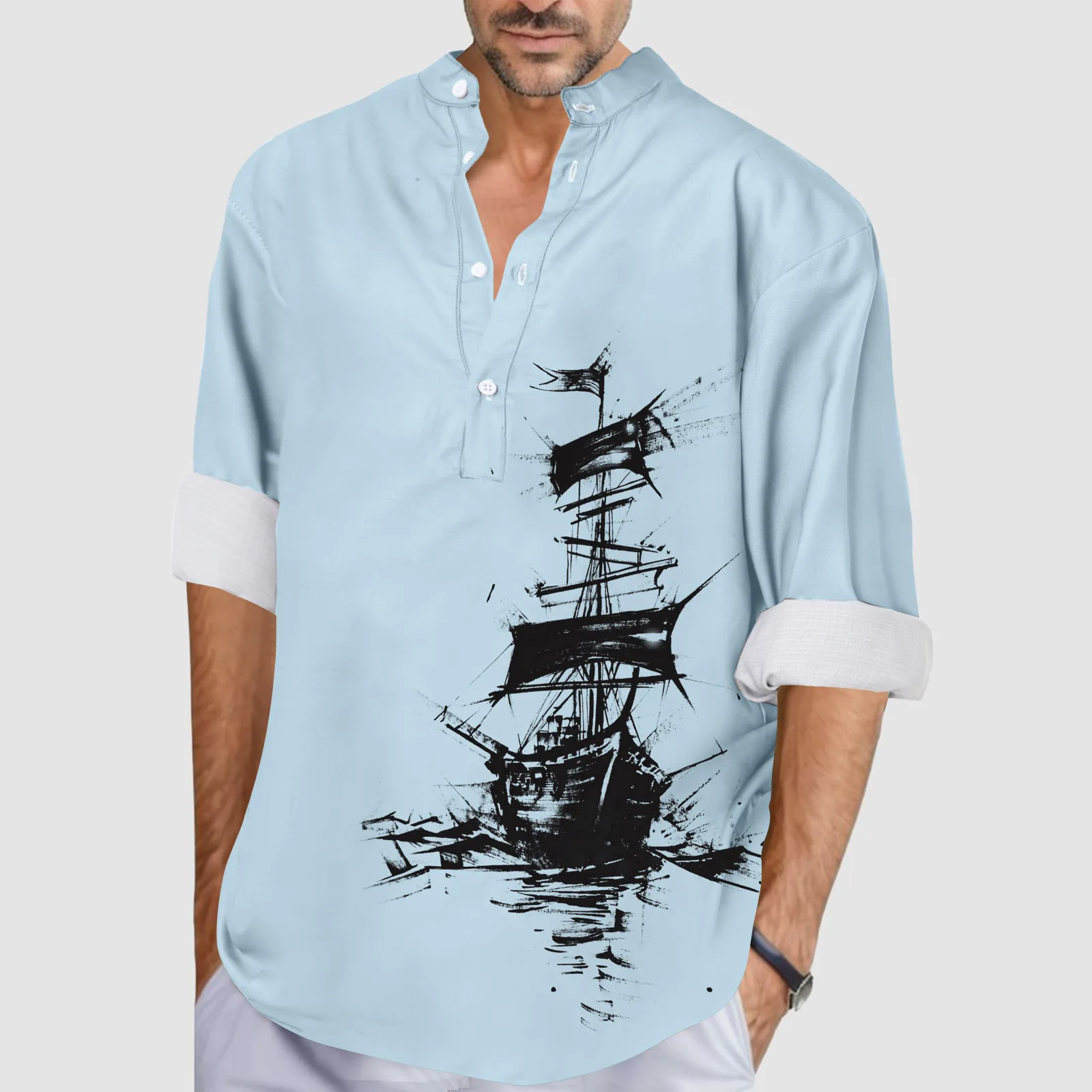 Mens Cotton Line Shirts Mens Solid Color Long Sleeve Beach Printed Undershirt Long Sleeves Breathable Tshirts Male Pullovers
Mens Cotton Line Shirts Mens Solid Color Long Sleeve Beach Printed Undershirt Long Sleeves Breathable Tshirts Male Pullovers