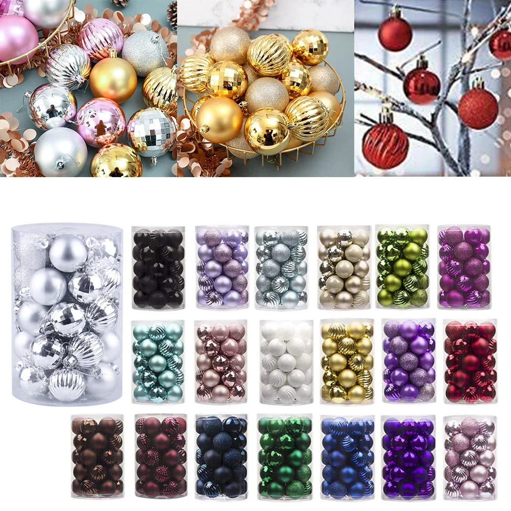 34PCS Christmas Ball Ornament Set 40mm Plastic Baubles Shatterproof Lightweight For Holiday Tree And Home Decor
34PCS Christmas Ball Ornament Set 40mm Plastic Baubles Shatterproof Lightweight For Holiday Tree And Home Decor