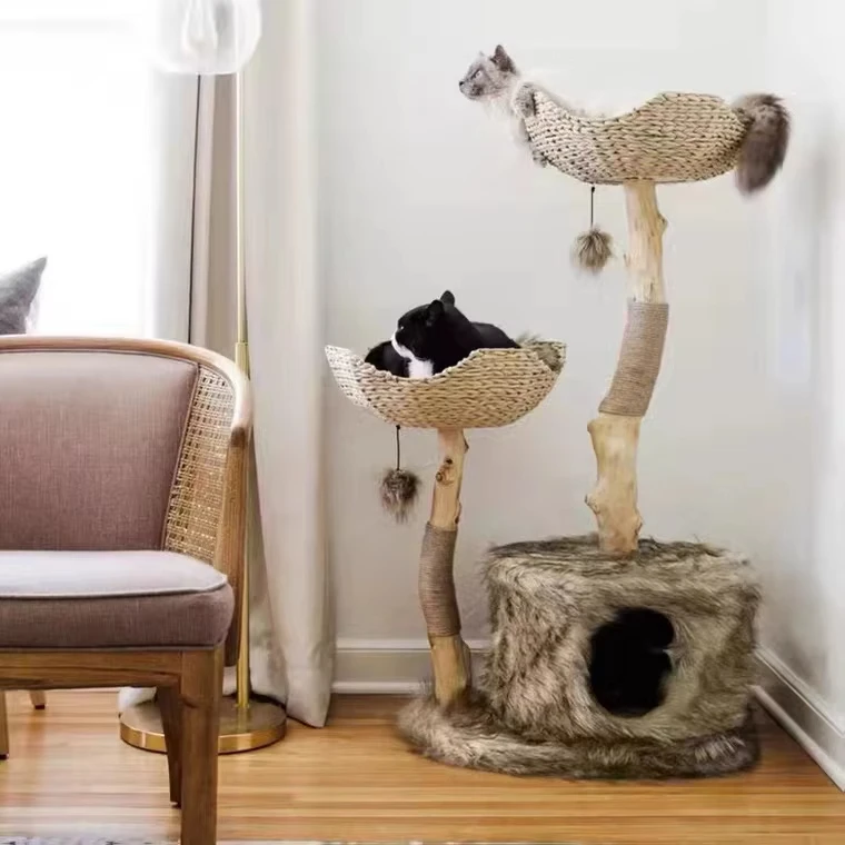Natural Sisal Solid Wood Stable Base Morden Pet Cat Climbing Tree Wood Cat Tower Cat Scratching Tree
Natural Sisal Solid Wood Stable Base Morden Pet Cat Climbing Tree Wood Cat Tower Cat Scratching Tree