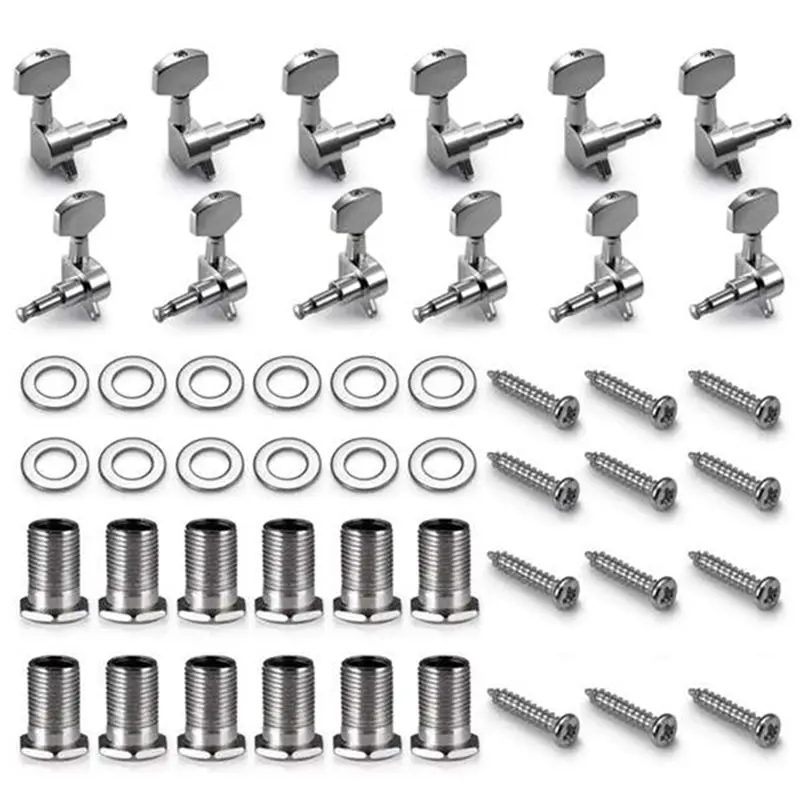 AA90-Replacement Accessories 12 Pack Acoustic Guitar Guitar Pins Tuner Head Knobs (6 Left + 6 Right) Silver
AA90-Replacement Accessories 12 Pack Acoustic Guitar Guitar Pins Tuner Head Knobs (6 Left + 6 Right) Silver