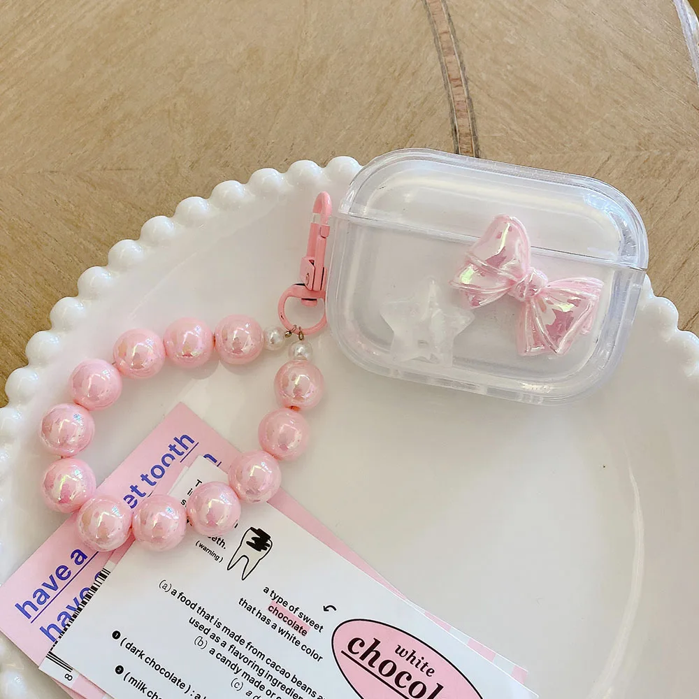 Bow Knot Stars Transparent Case for AirPods Pro 1 2 Earphone Case Keychain Cover Capa for AirPods 3 Summer Fresh Pendant Shell
Bow Knot Stars Transparent Case for AirPods Pro 1 2 Earphone Case Keychain Cover Capa for AirPods 3 Summer Fresh Pendant Shell